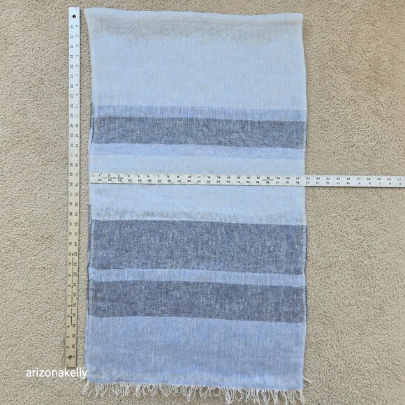 Linen Scarf Sartoria delle Sirene Italy Blue Stripe